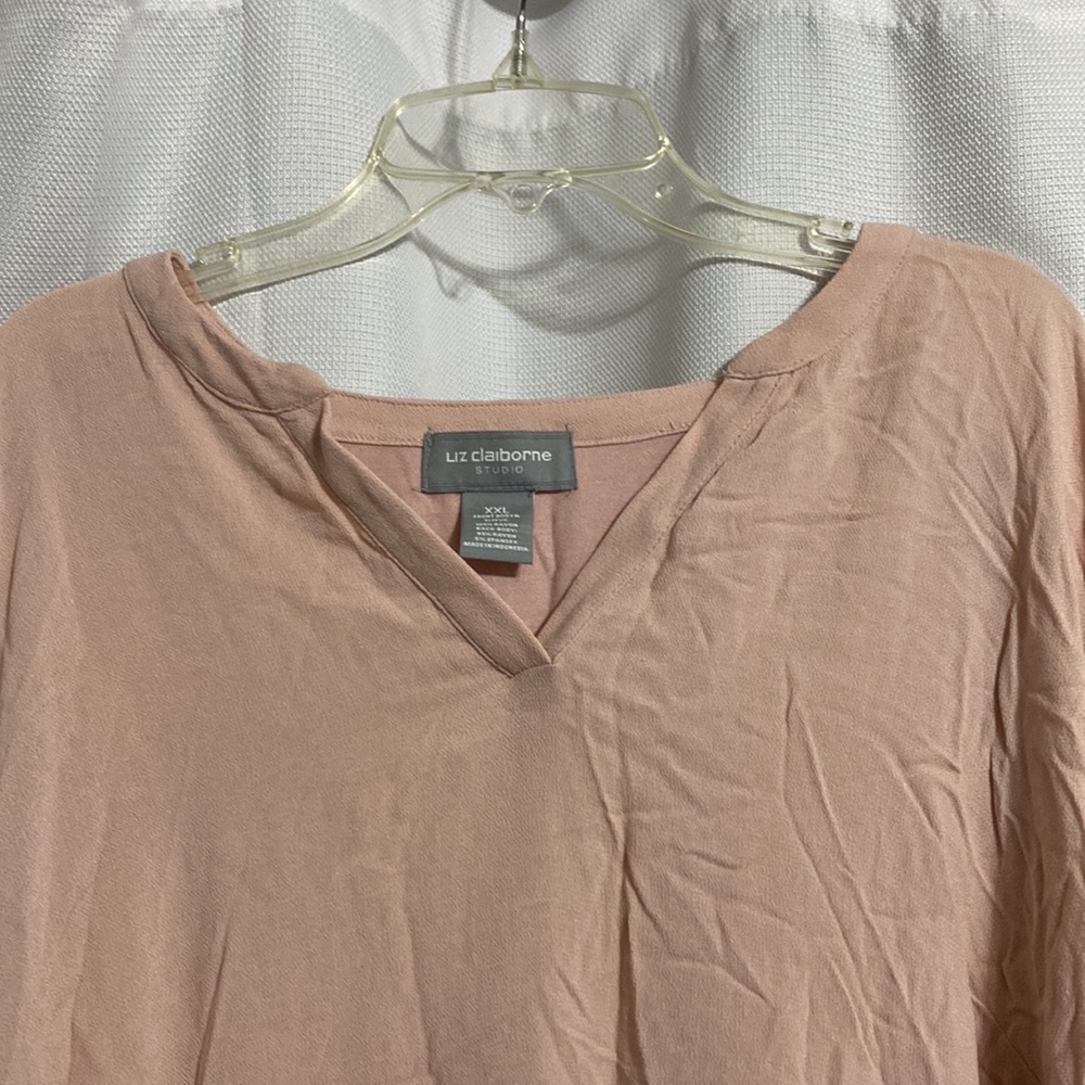 Liz Claiborne Studio Light Pink Blouse Size XXL - Picture 4 of 7